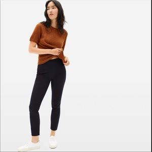 Everlane side zip stretch Black cotton pants 16